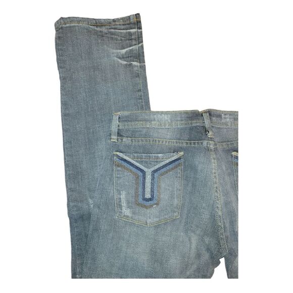 Citizens of Humanity Straight Leg Gray Wash Distressed Jeans Size 30 155-088 - Picture 5 of 13